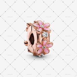 Pandora Pink Daisy Spacer Clip Charm|Pendant